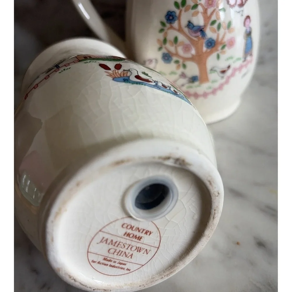Vintage Jamestown China Country Home Salt & Pepper Cottage Core Farmhouse